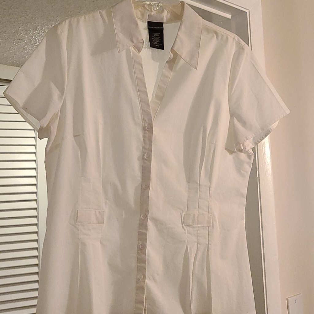 Button Down Fitted Blouse
